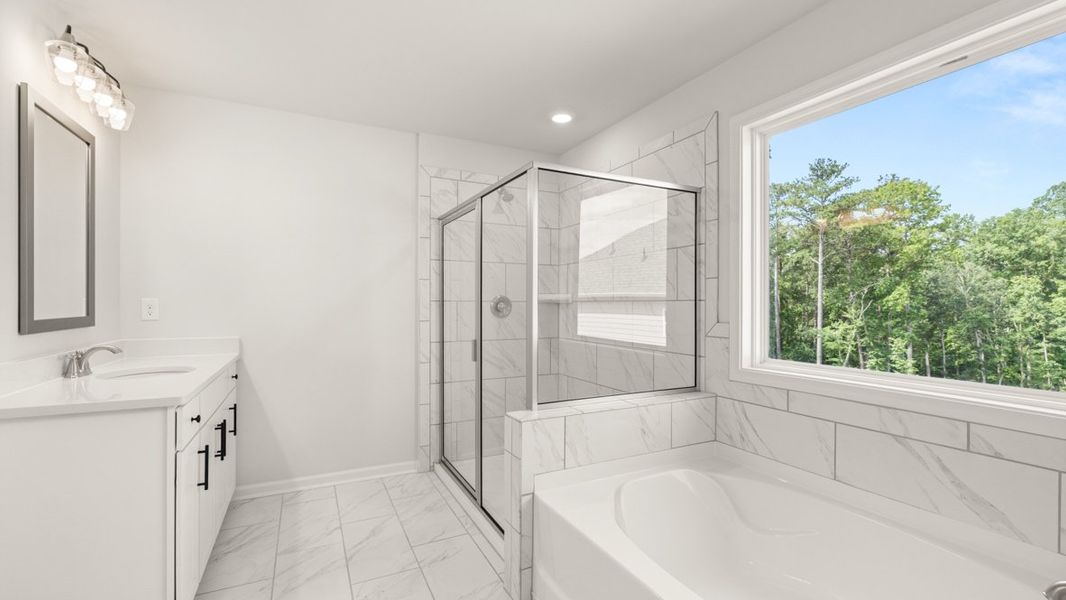 Representative furnished interior of a home built from the Grayson by D.R. Horton in Holland Estates, Powder Springs (Image 9).