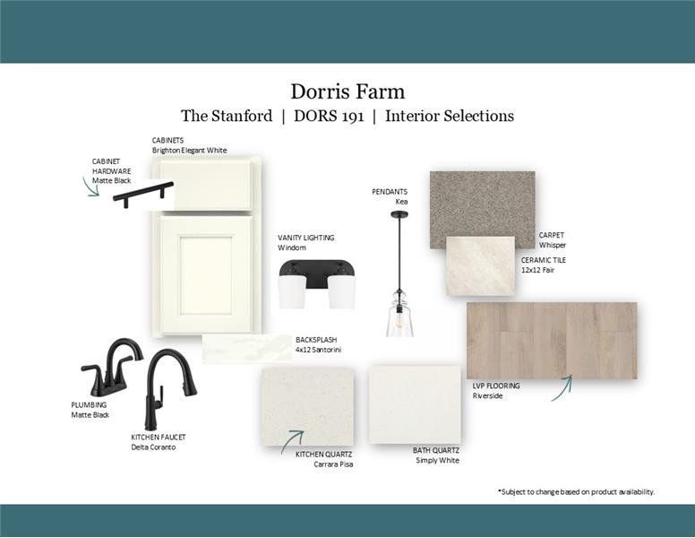 Sample of building materials used in homes in Dorris Farm at Willow Springs, White House (Image 47).