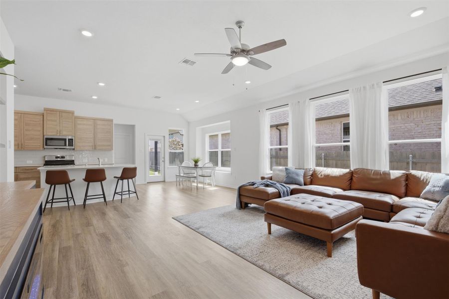 Furnished interior view inside a new home in , Manor (Image 8).