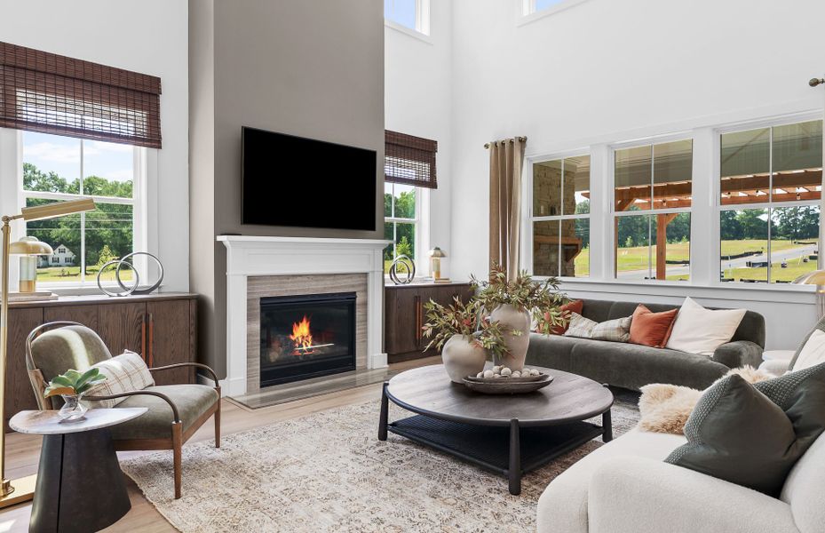 Representative furnished interior of a home built from the Newlyn by Pulte Homes in Amherst, McDonough (Image 25).