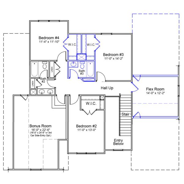 2D floor plan layout of this home in Palmetto Shores, Chapin, SC (Image 6).