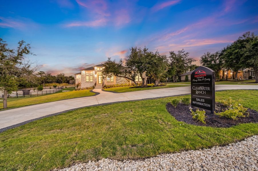 Image 516 representing the San Simeon I by Giddens Homes in Clearwater Ranch, Liberty Hill, TX.