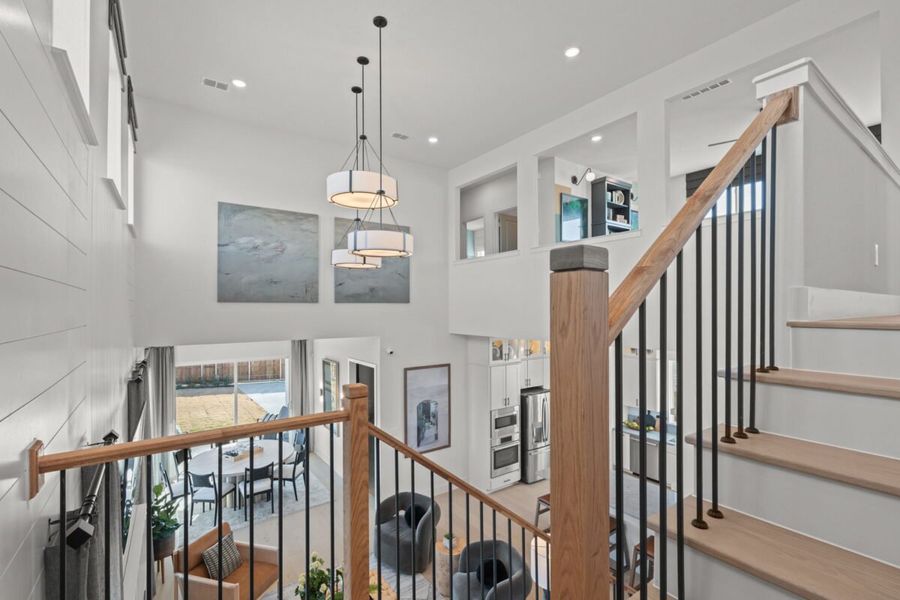 Representative furnished interior of a home built from the Calero by Landon Homes in Fields - East Village, Frisco (Image 14). Representative furnished interior of a home built from the Calero by Landon Homes in Fields - East Village, Frisco (Image 14).