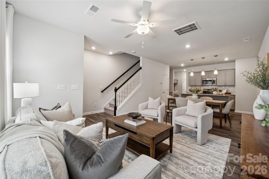 Furnished interior view inside a new home in Nichols Landing, Charlotte (Image 11).
