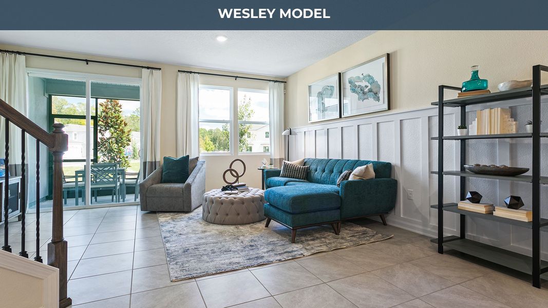 Representative furnished interior of a home built from the Wesley by D.R. Horton in Bridgewater, St. Augustine (Image 8).