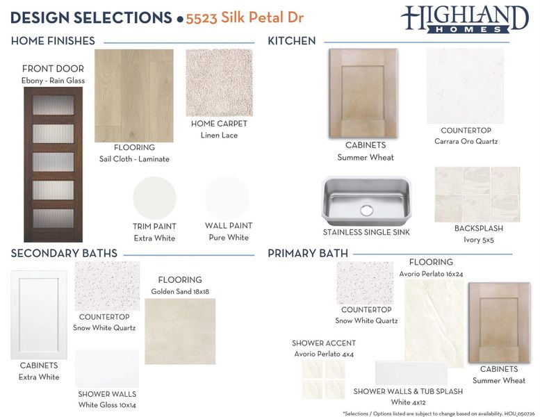 Sample of building materials used in homes in Brookewater, Rosenberg (Image 16).