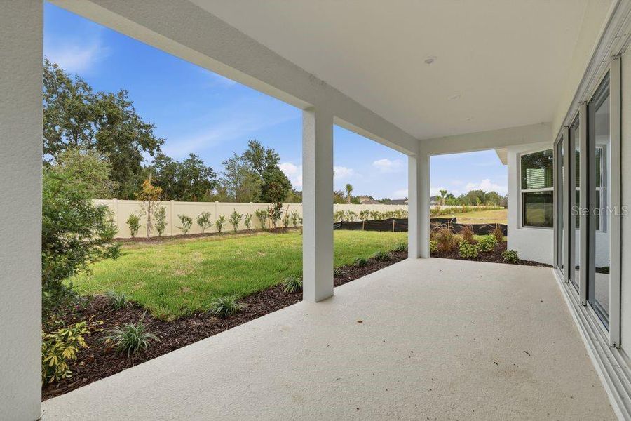 Exterior details and patio area of a home in Esplanade at Wiregrass Ranch, Wesley Chapel (Image 4). Exterior details and patio area of a home in Esplanade at Wiregrass Ranch, Wesley Chapel (Image 4).