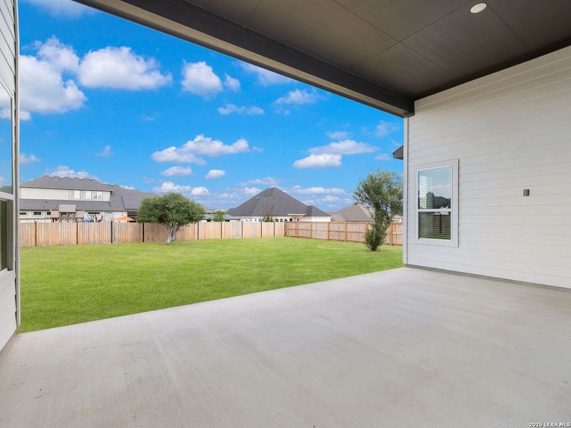 Exterior details and patio area of a home in Potranco Oaks 100's, Castroville (Image 4). Exterior details and patio area of a home in Potranco Oaks 100's, Castroville (Image 4).