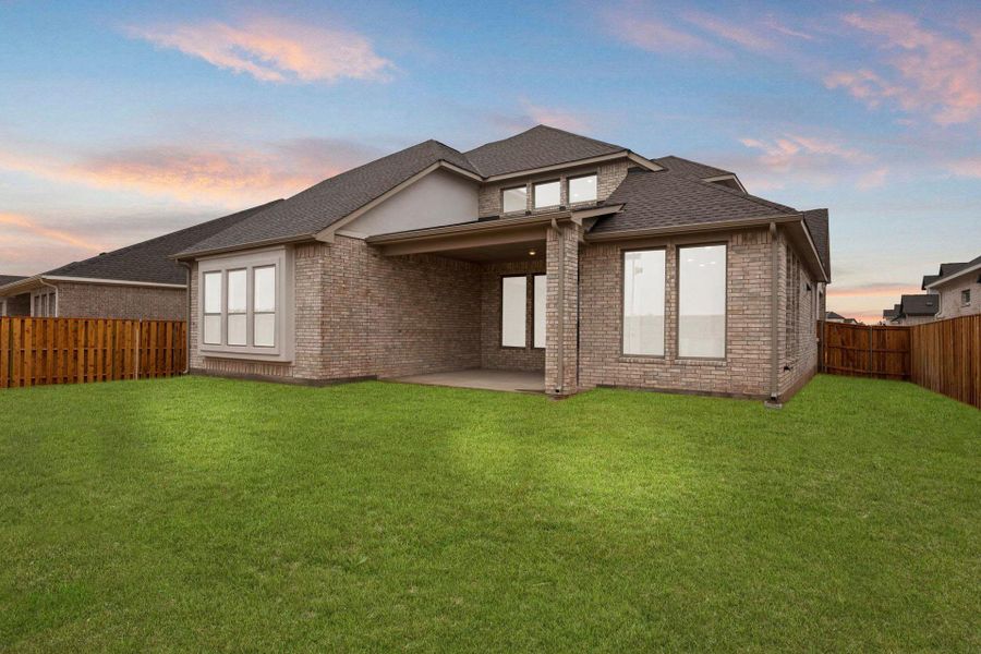 Rear of Home and Private Backyard