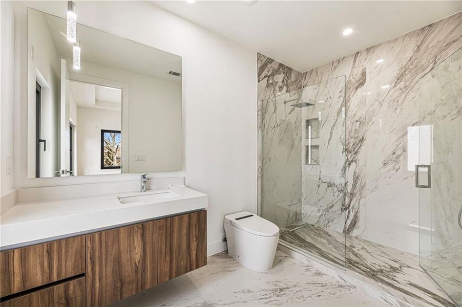 Furnished interior view inside a new home in , Suwanee (Image 52).