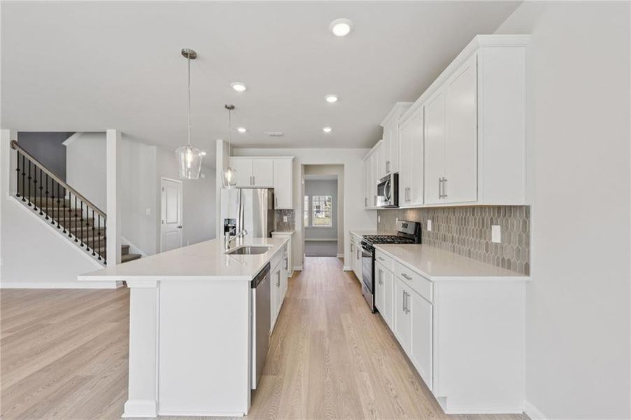 Furnished interior view inside a new home in Parkside at Grayson, Grayson (Image 9).