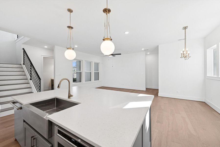 Furnished interior view inside a new home in Easthaven at Bridgeland Central - Horizon Collection, Cypress (Image 9).