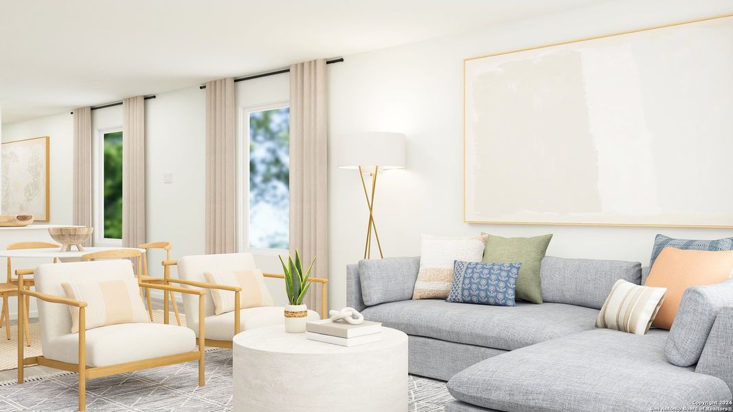 Furnished interior view inside a new home in Voss Farms, New Braunfels (Image 7).