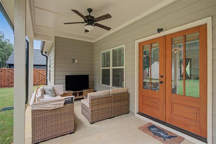 Exterior details and patio area of a home in , Rockmart (Image 4). Exterior details and patio area of a home in , Rockmart (Image 4).