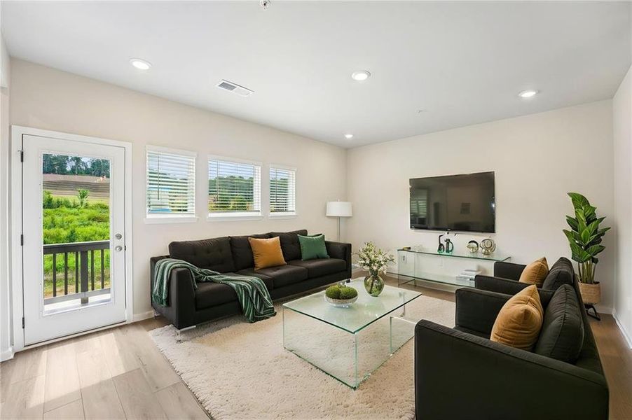 Furnished interior view inside a new home in , Cumming (Image 32).