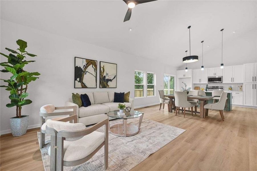 Furnished interior view inside a new home in , Atlanta (Image 16).