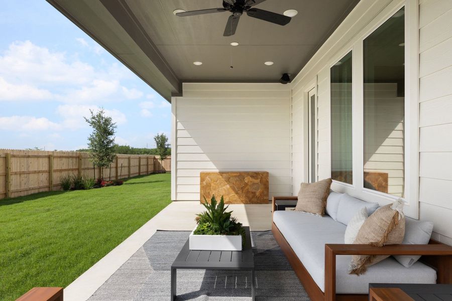Exterior details and patio area of a home in Turner's Crossing, Buda (Image 26). Exterior details and patio area of a home in Turner's Crossing, Buda (Image 26).
