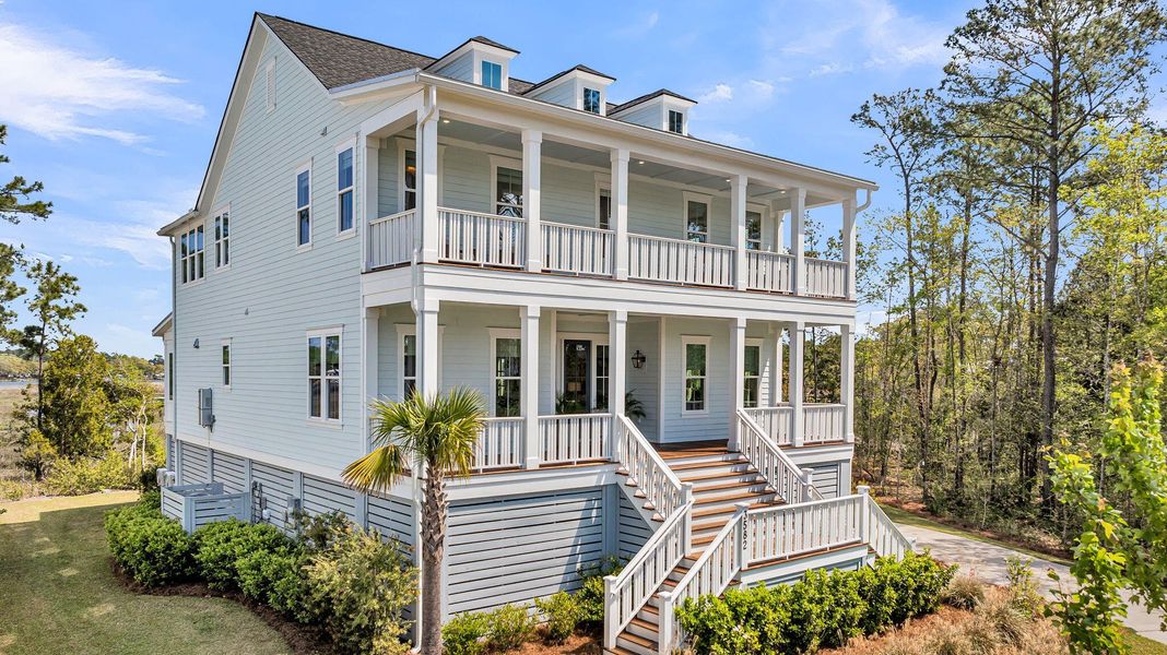 Exterior details and patio area of a home in Carolina Park: Riverside, Mount Pleasant (Image 37).
