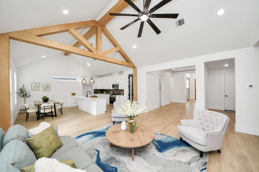 Furnished interior view inside a new home in , Spring (Image 6).