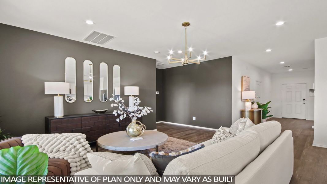 Representative furnished interior of a home built from the E40N (Horton-e) by D.R. Horton in Sunterra, Katy (Image 11).