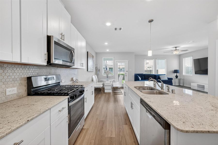Furnished interior view inside a new home in McClendon Park Village, Houston (Image 18).
