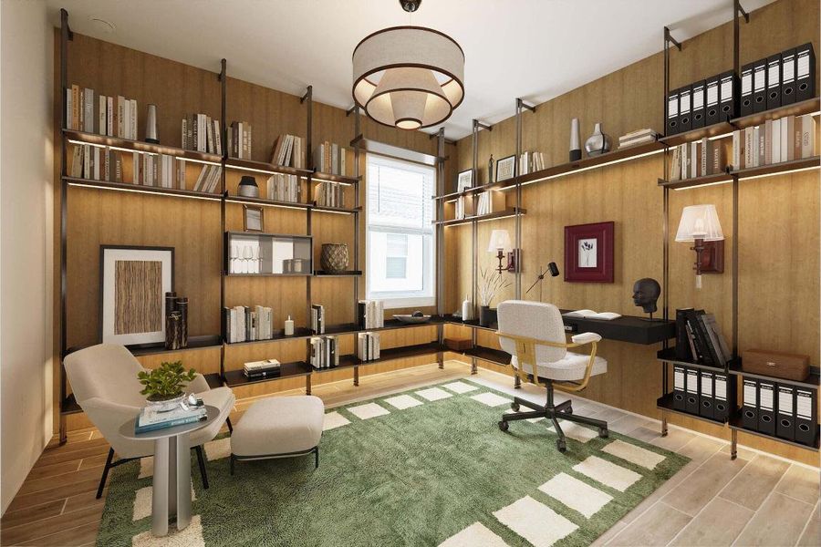 Virtually staged Office