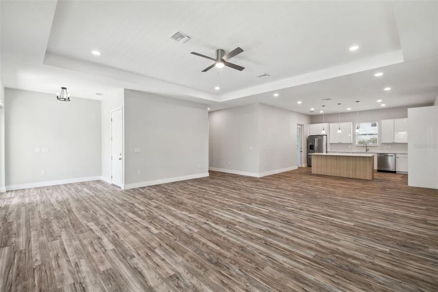 TRAY CEILING IN LIVING ROOM