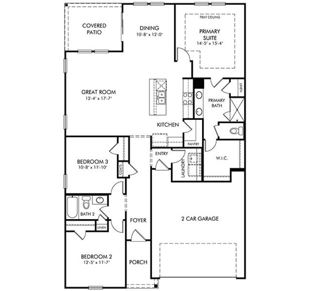 2D floor plan layout of this home in Holland Park, Spartanburg, SC (Image 1).