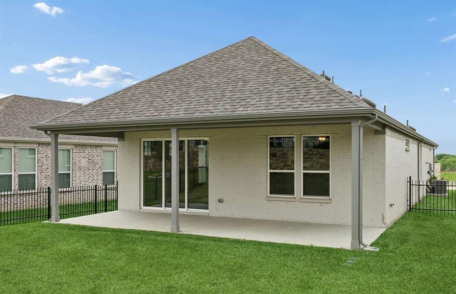 Large fenced in backyard