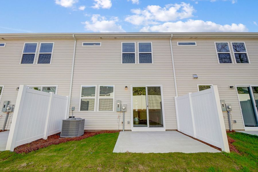 Back exterior with patio