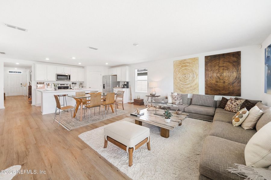 Furnished interior view inside a new home in Copes Landing, Jacksonville (Image 12). Furnished interior view inside a new home in Copes Landing, Jacksonville (Image 12).