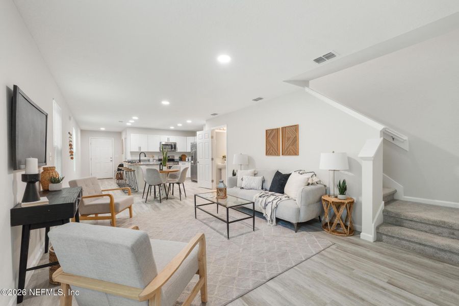 Furnished interior view inside a new home in , Jacksonville (Image 16). Furnished interior view inside a new home in , Jacksonville (Image 16).