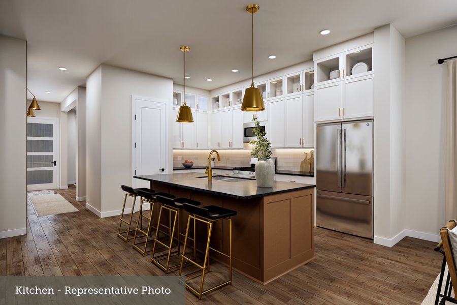 Furnished interior view inside a new home in The Woodlands Hills - Reserve Collection, Willis (Image 4).