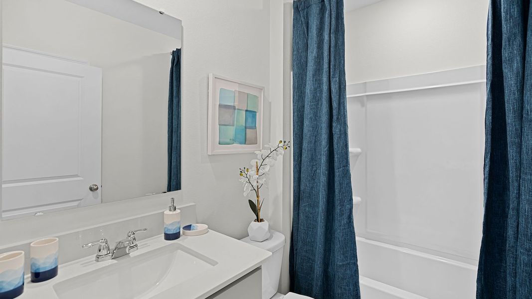 Furnished interior in a model home at Fox Branch in Lakeland (Image 25).