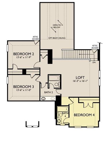 2D floor plan layout of this home in Sunterra, Katy, TX (Image 4).