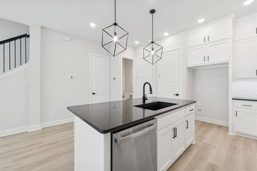 Furnished interior view inside a new home in Hillside at Las Colinas, Irving (Image 6). Furnished interior view inside a new home in Hillside at Las Colinas, Irving (Image 6).