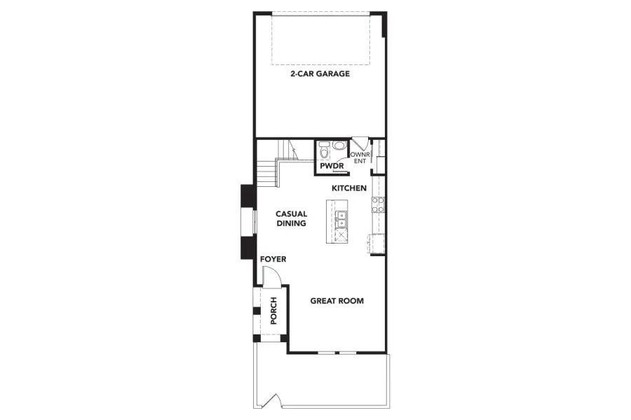 2D floor plan layout of this home in Flora at Surprise City Center, Surprise, AZ (Image 3).