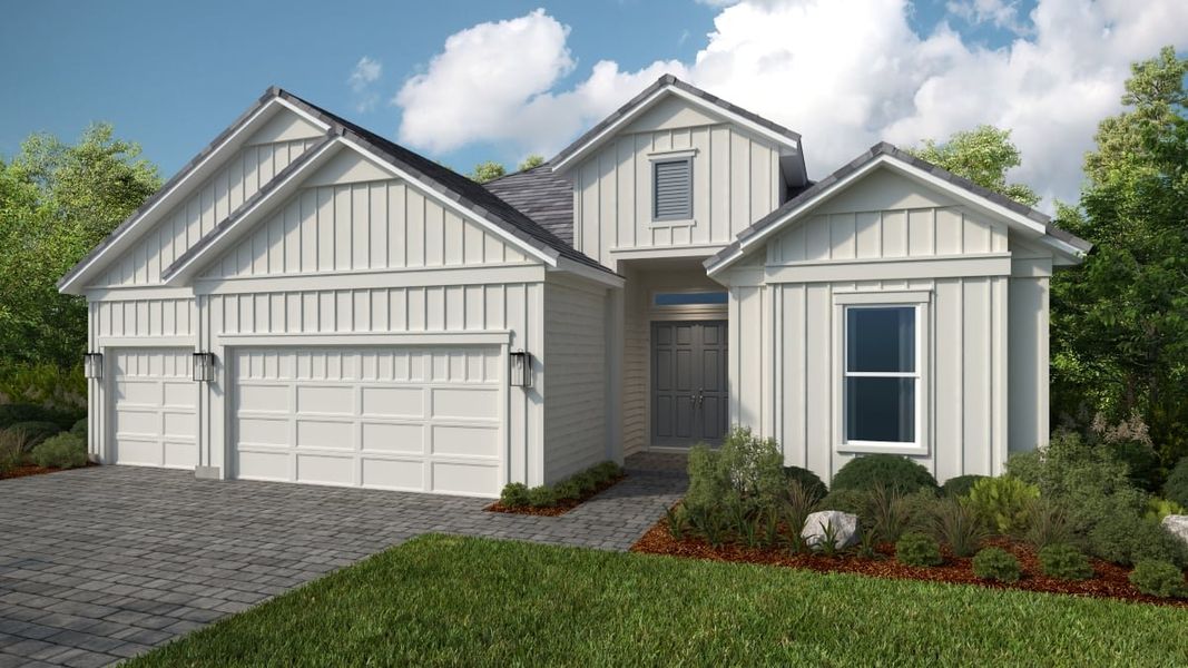 Representative exterior photo of a completed home built from the Palermo by Taylor Morrison in Esplanade at St. Marys, St. Marys, GA (Image 2). Representative exterior photo of a completed home built from the Palermo by Taylor Morrison in Esplanade at St. Marys, St. Marys, GA (Image 2).