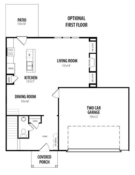 2D floor plan layout for the Sequoia II by RiverWILD Homes in Harvest Meadows, Zebulon, NC (Image 3). 2D floor plan layout for the Sequoia II by RiverWILD Homes in Harvest Meadows, Zebulon, NC (Image 3).