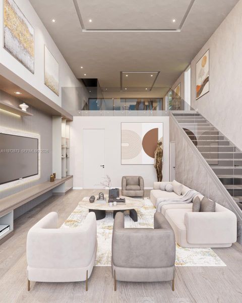 Furnished interior view inside a new home in , Miami (Image 6).