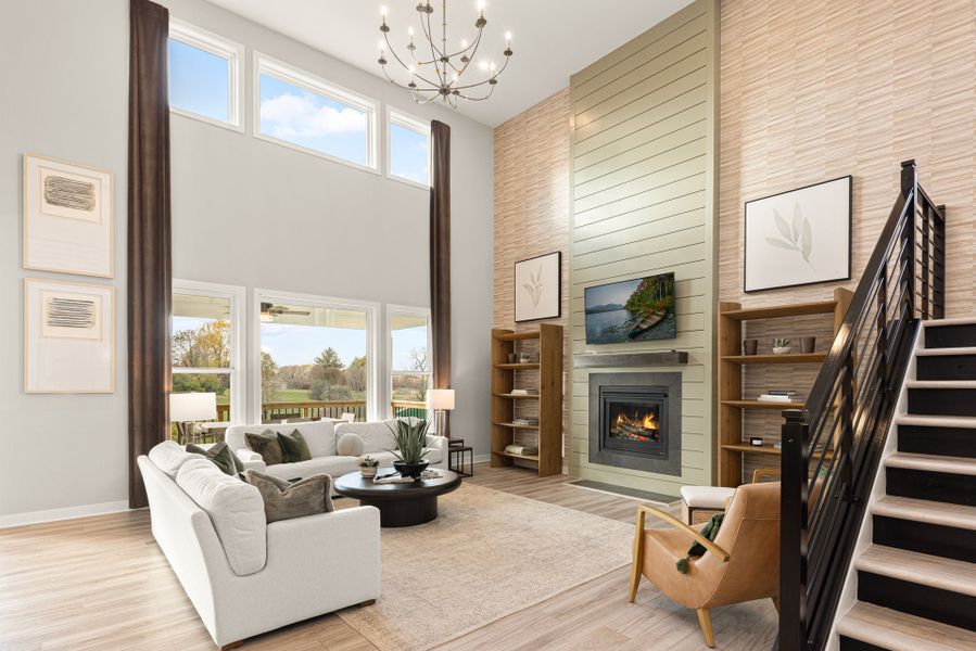 Representative furnished interior of a home built from the Pearson by Fischer Homes in Woodberry, Canton (Image 8).