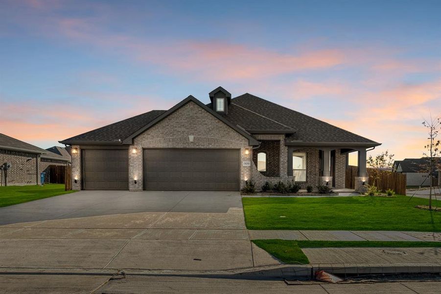 Front exterior of a new home in Waverly Estates, Josephine, TX, highlighting curb appeal (Image 23). Front exterior of a new home in Waverly Estates, Josephine, TX, highlighting curb appeal (Image 23).