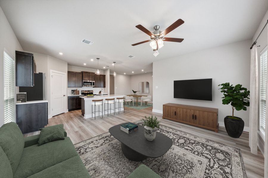 Representative furnished interior of a home built from the Blakely by Omega Builders in Hartrick Ranch, Temple (Image 5). Representative furnished interior of a home built from the Blakely by Omega Builders in Hartrick Ranch, Temple (Image 5).