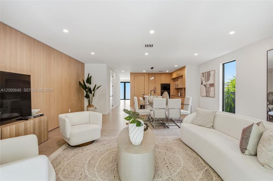 Furnished interior view inside a new home in , Miami (Image 34).