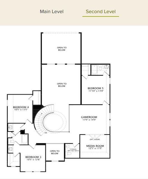 2D floor plan layout of this home in Wolf Ranch South Fork, Georgetown, TX (Image 4). 2D floor plan layout of this home in Wolf Ranch South Fork, Georgetown, TX (Image 4).