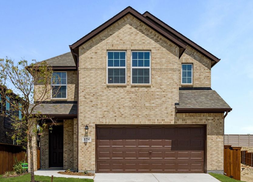 Representative exterior photo of a completed home built from the Walton by UnionMain Homes in Creekside, Royse City, TX (Image 9). Representative exterior photo of a completed home built from the Walton by UnionMain Homes in Creekside, Royse City, TX (Image 9).
