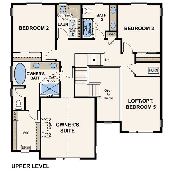 2D floor plan layout of this home in Legacy at Kime Ranch, Parker, CO (Image 4).