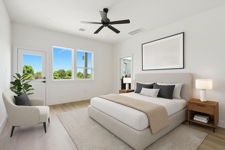 Virtually Staged Primary Room