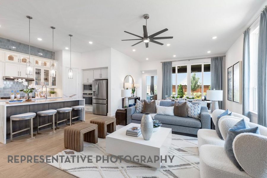 Furnished interior view inside a new home in Lariat: 50ft. lots, Liberty Hill (Image 8). Furnished interior view inside a new home in Lariat: 50ft. lots, Liberty Hill (Image 8).