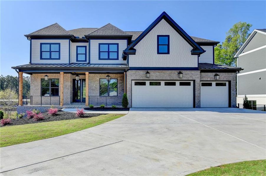 Front exterior of a new home in , Buford, GA, highlighting curb appeal (Image 24).